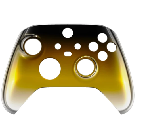 Glossy Chrome Gradient Black Gold Silver