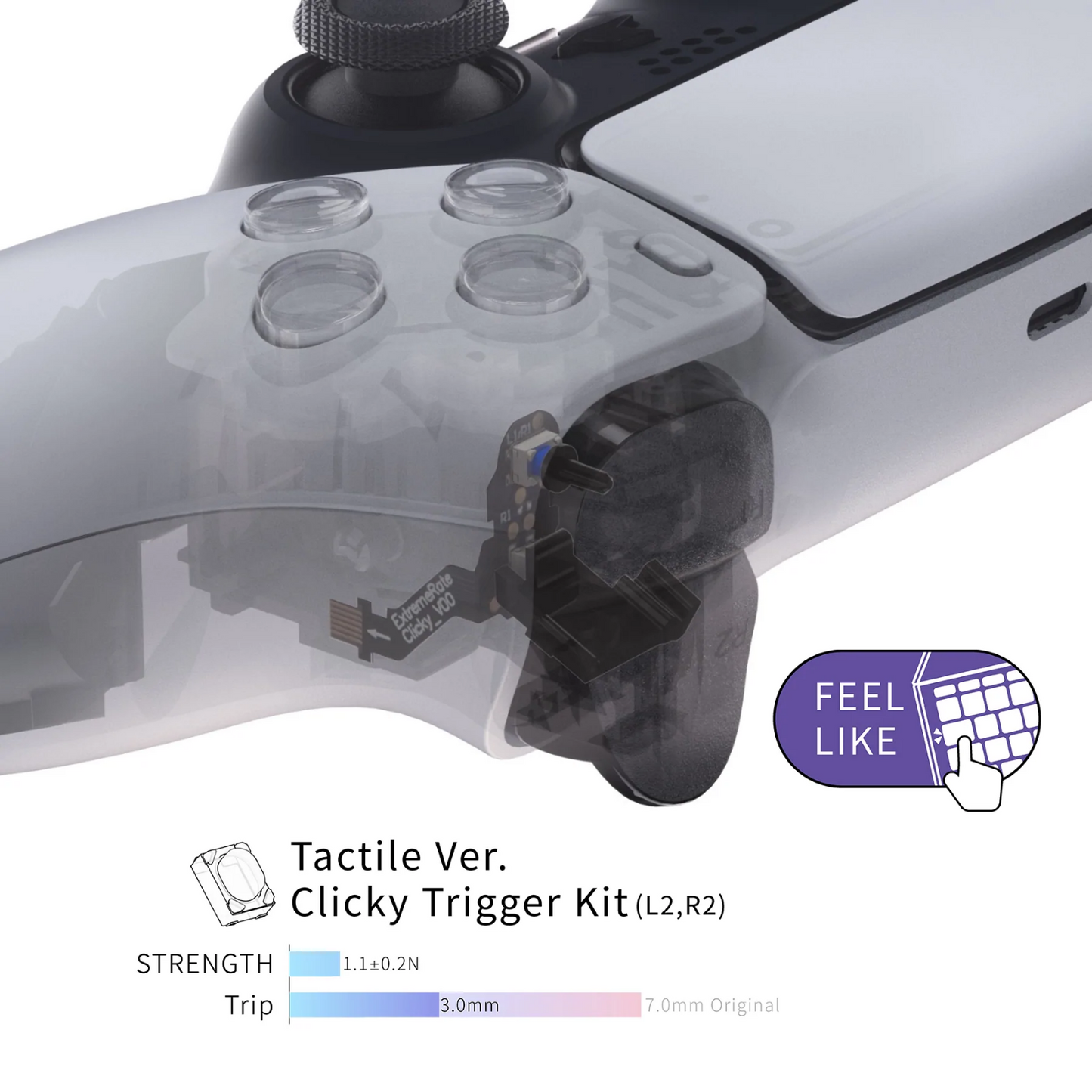 PS5 smart trigger Tactile Version Clicky Hair Trigger Kit
