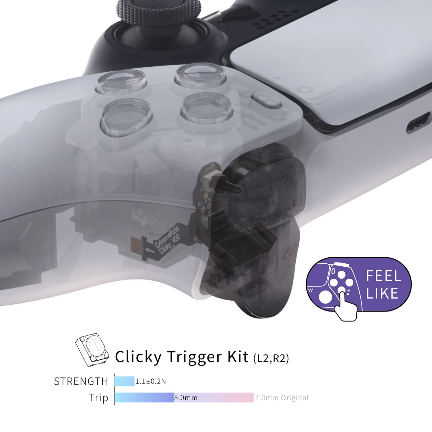 PS5 smart triggers Clicky Hair Trigger Kit